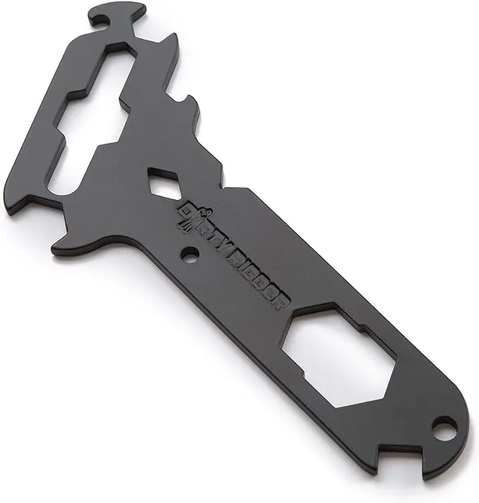 Dirty Rigger DTY-MULTITOOL Black Multitool With 14-In-1 Separate Rigger Tools Including Wing Nut Spanner