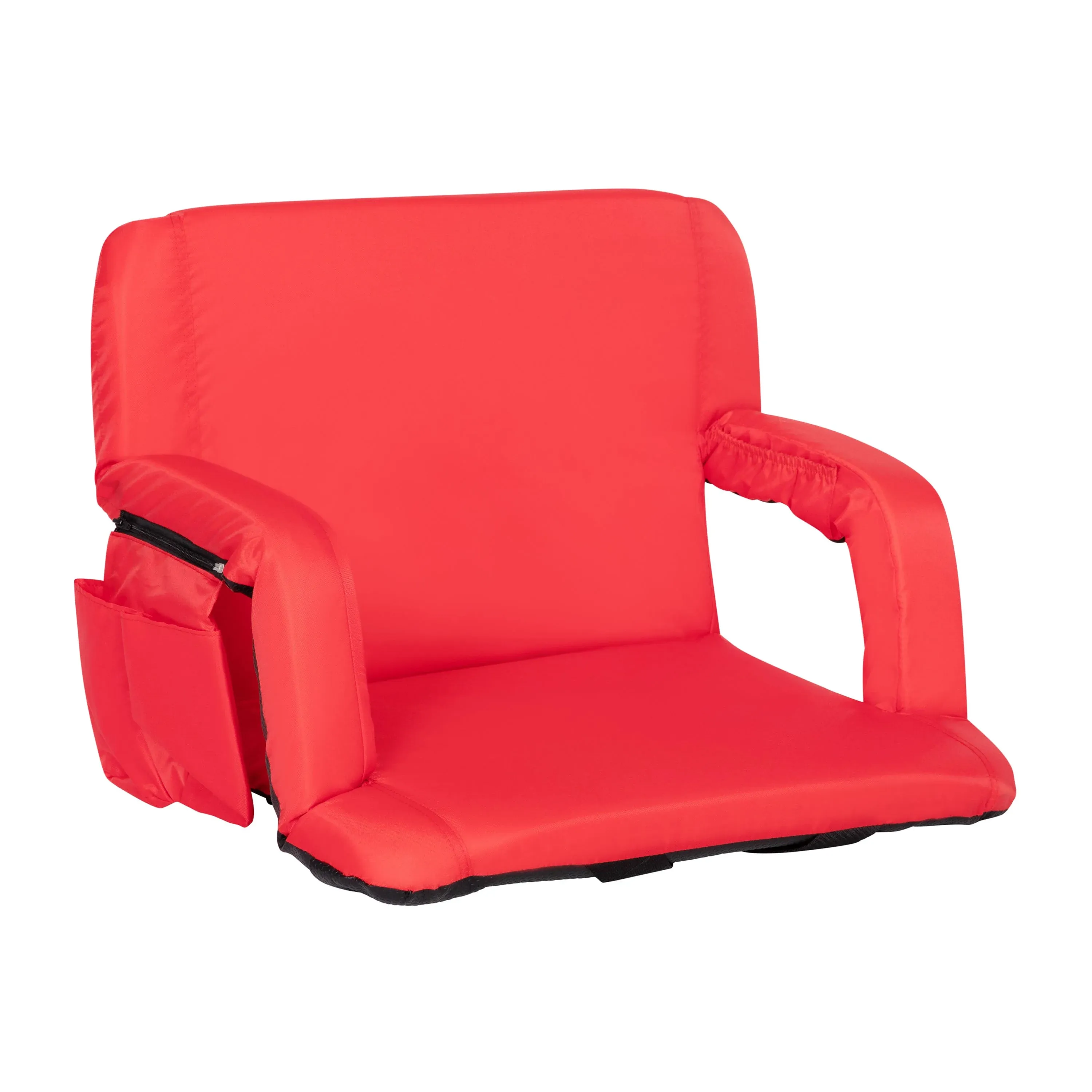 Flash Furniture Extra Wide Red Lightweight Reclining Stadium Chair with Armrests ...