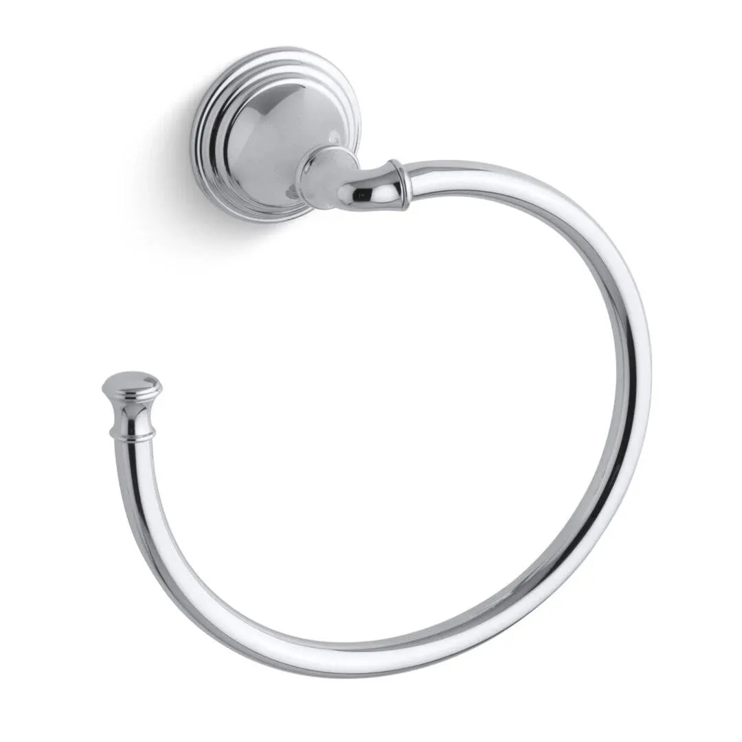 KOHLER K-10557-PB Devonshire Towel Ring, Vibrant Polished Brass