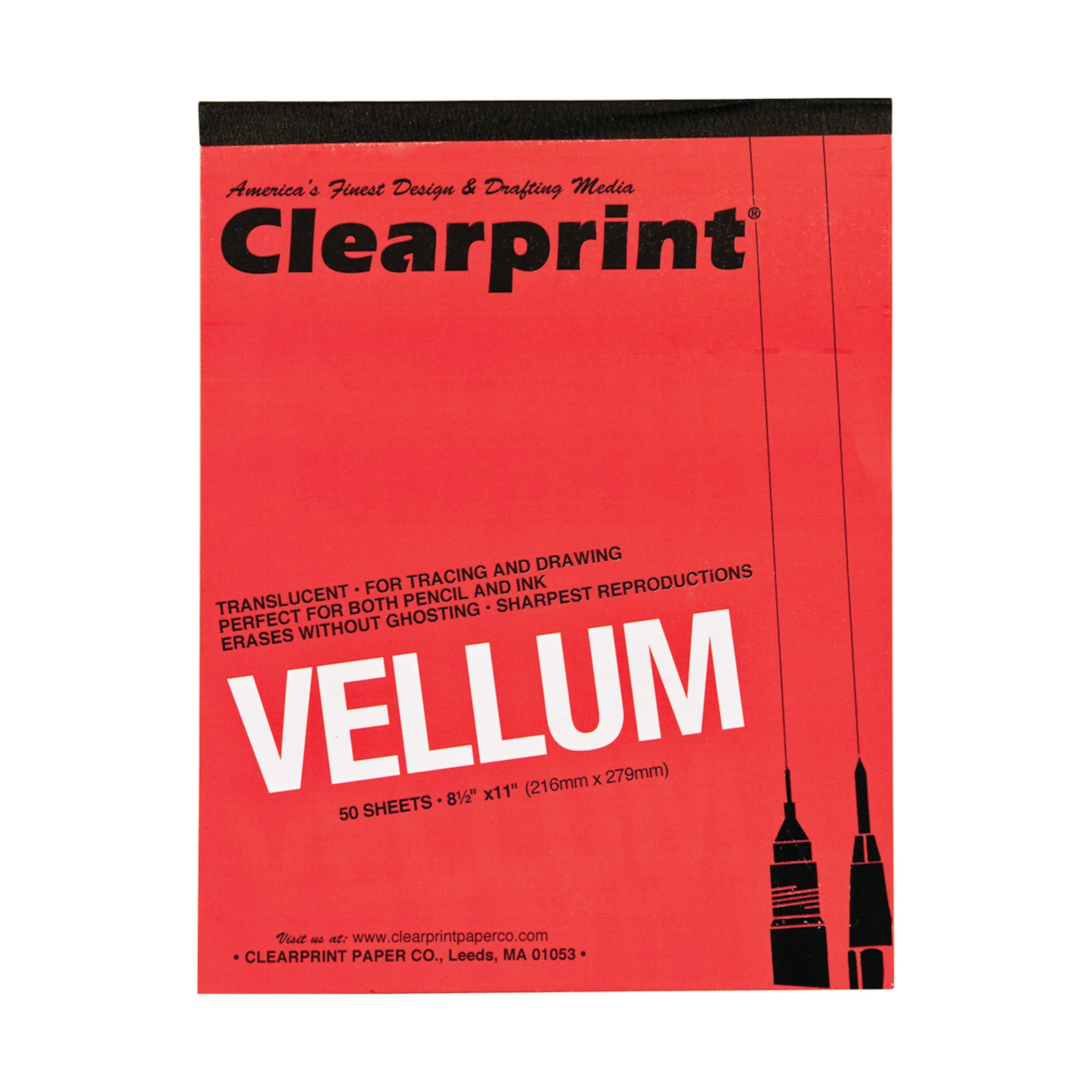 Clearprint 10001410 8.5 x 11 16 lb Bristol Design Vellum Paper (50/Pd) New