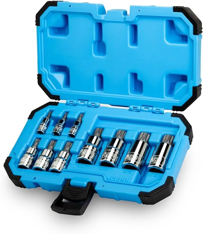 Capri Tools XZN Triple Square Spline Bit Socket Set Metric 10-Piece