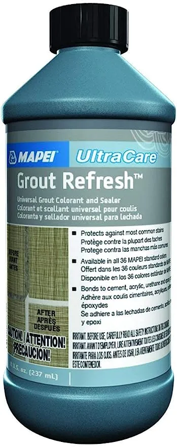 Mapei Grout Refresh Colorant and Sealer: Grout Paint and Sealant - 8 Ounce Bottle, CharcoalMapei Grout Refresh Colorant and Sealer: Grout Paint and…