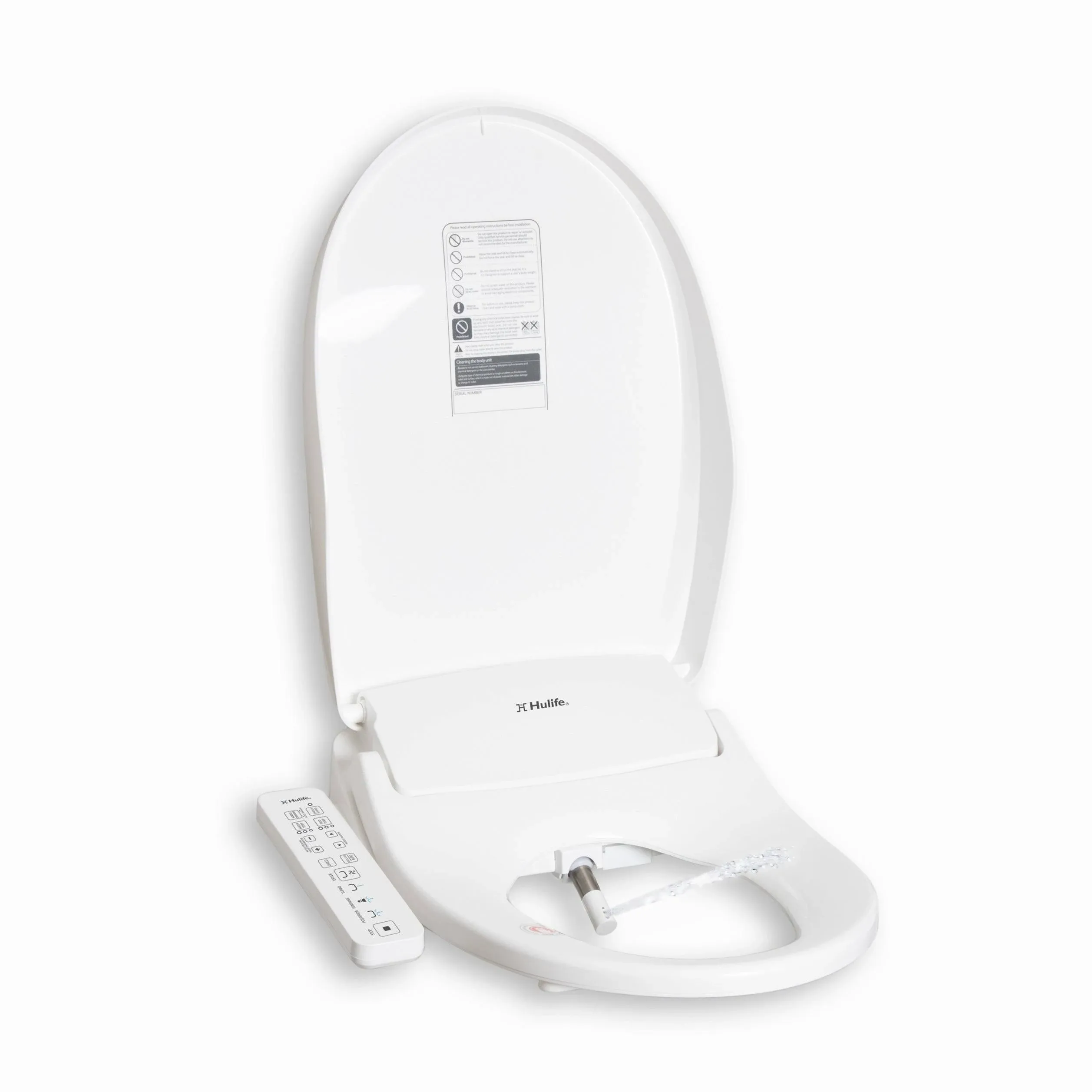 Hulife Electric Bidet Seat for Elongated Toilet with Unlimited Heated Water ...