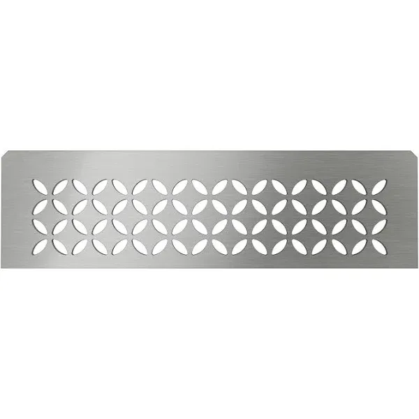 Schluter Systems Rectangular Niche Shelf-N - Floral Design - Brushed Stainless Steel (SNS1D5EB) - Kerdi-Line Shower Acessory