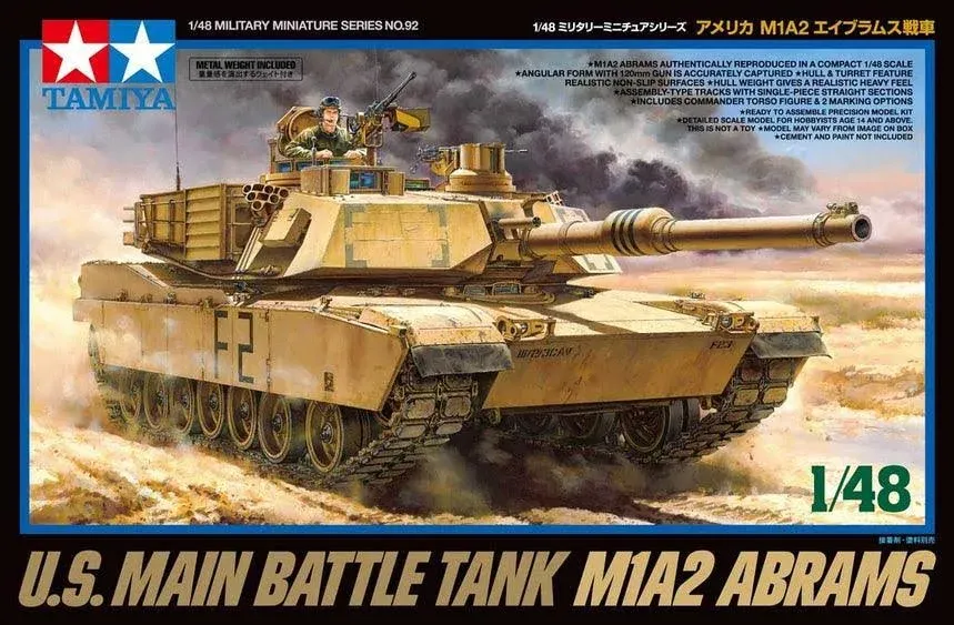 Tamiya 1/48 U.S. Main Battle Tank M1A2 Abrams Model Kit