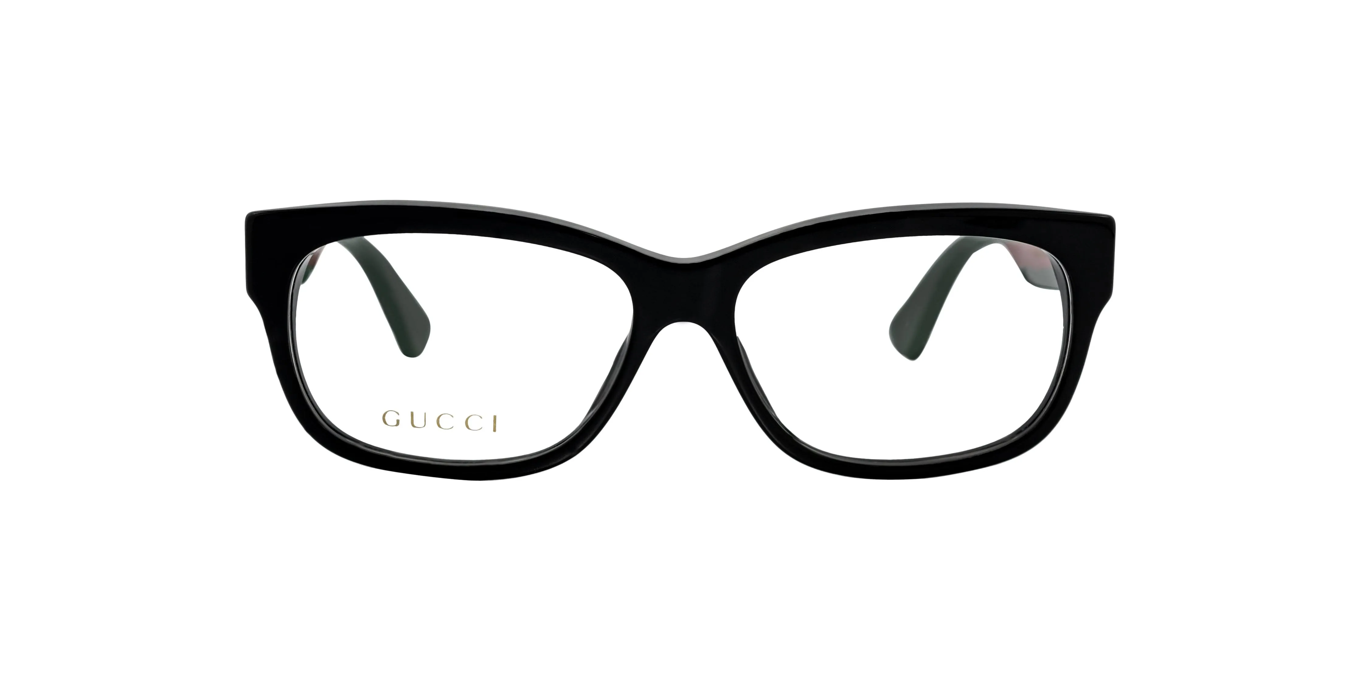 "Gucci GG0278O 011 Black Multicolor Rectangular Women's Eyeglasses"