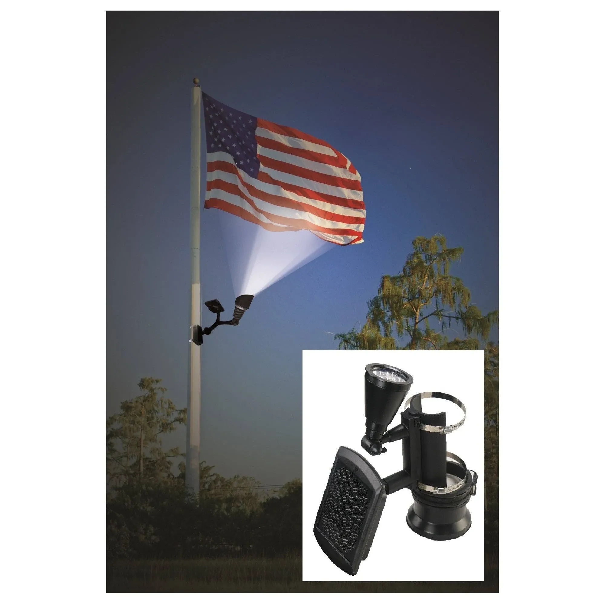 Nature Power 22015 40 Lumen Solar Flag Pole Light