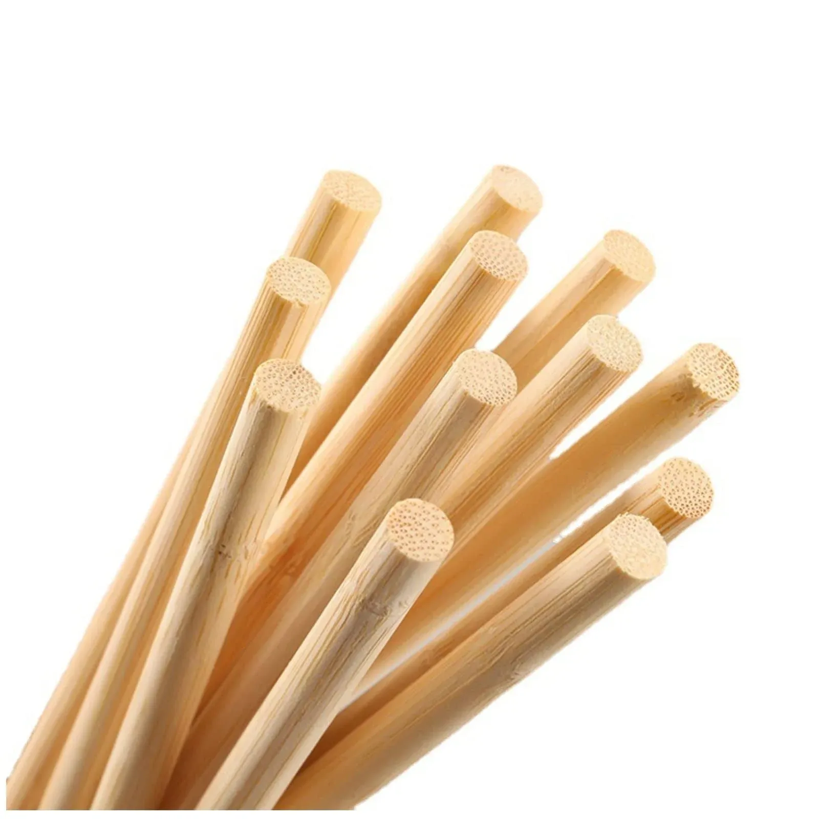 100PCS Dowel Rods Wood Sticks Wooden Dowel Rods - 3/8 x 17.5 Inch Unfinished ...