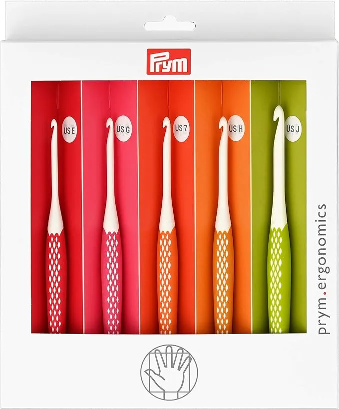 Prym Ergonomics Crochet Hook Set, Large (7mm, L, M, N, O)