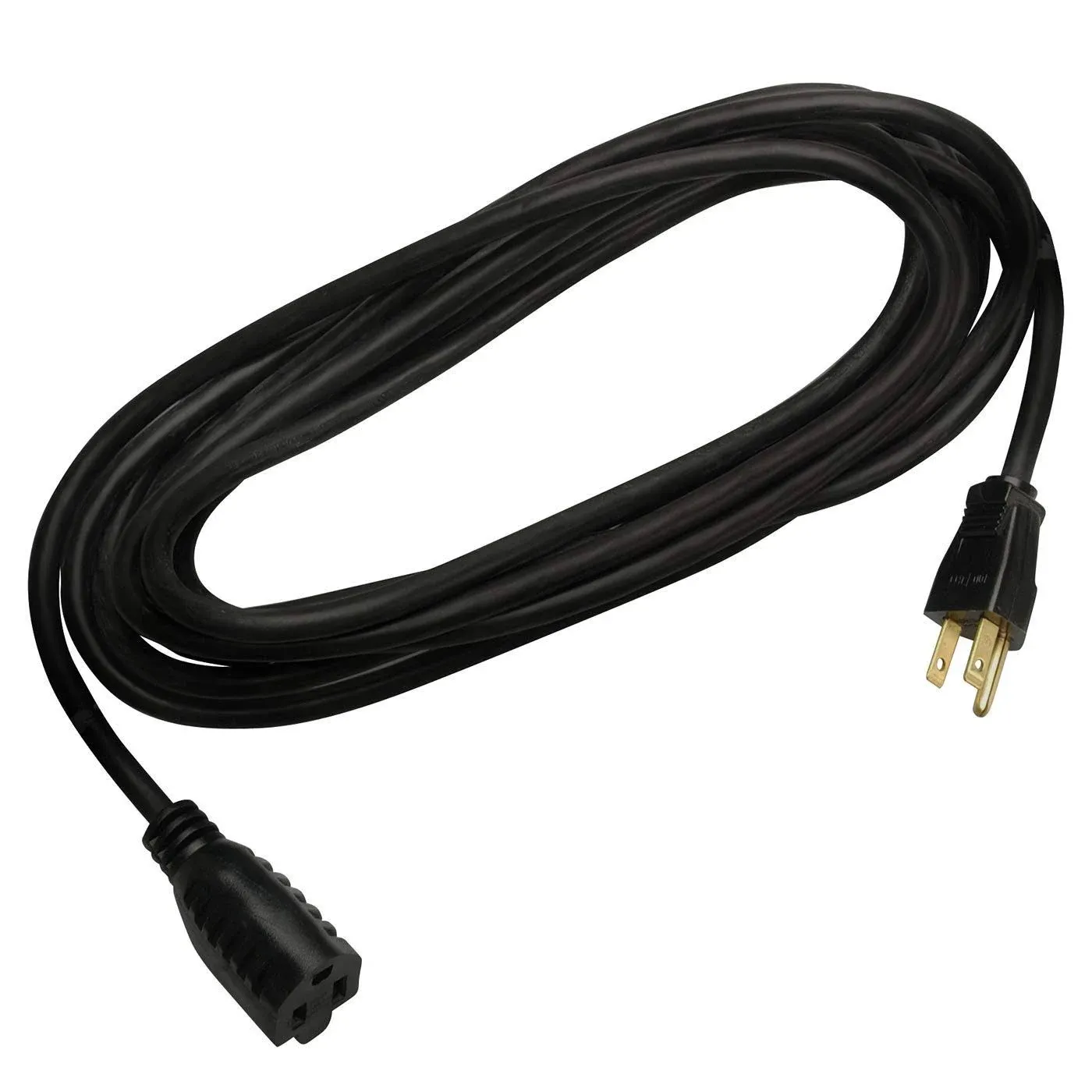 Coleman Cable 15' 16/3 Black Vinyl Outdoor Extension Cord