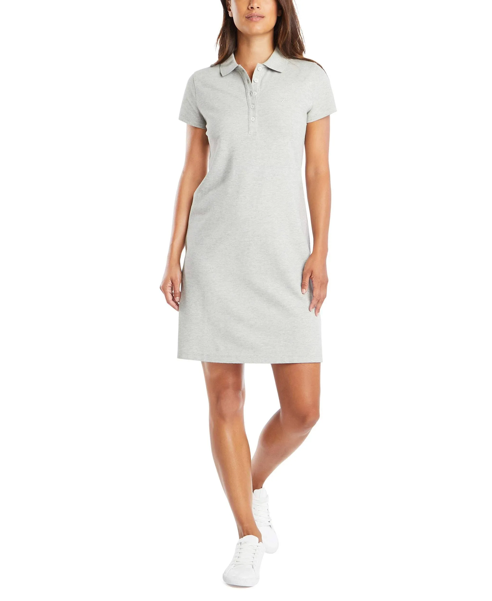 Nautica Women's Easy Classic Short Sleeve Stretch Cotton Polo Dress