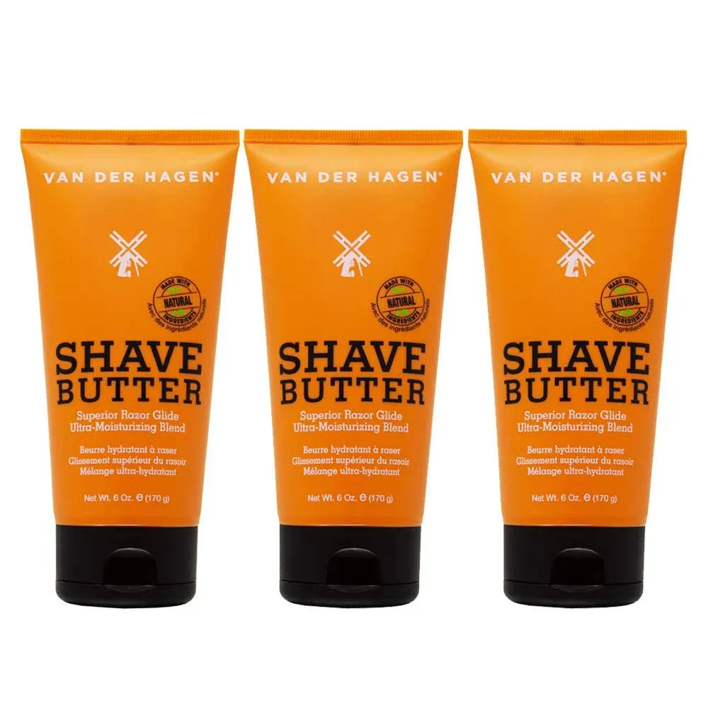 Van der Hagen Shave Butter 3 Pack (6 oz/tube)