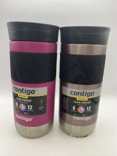 Contigo 16oz Stainless Steel Snapseal Byron Travel Mug Matte Black