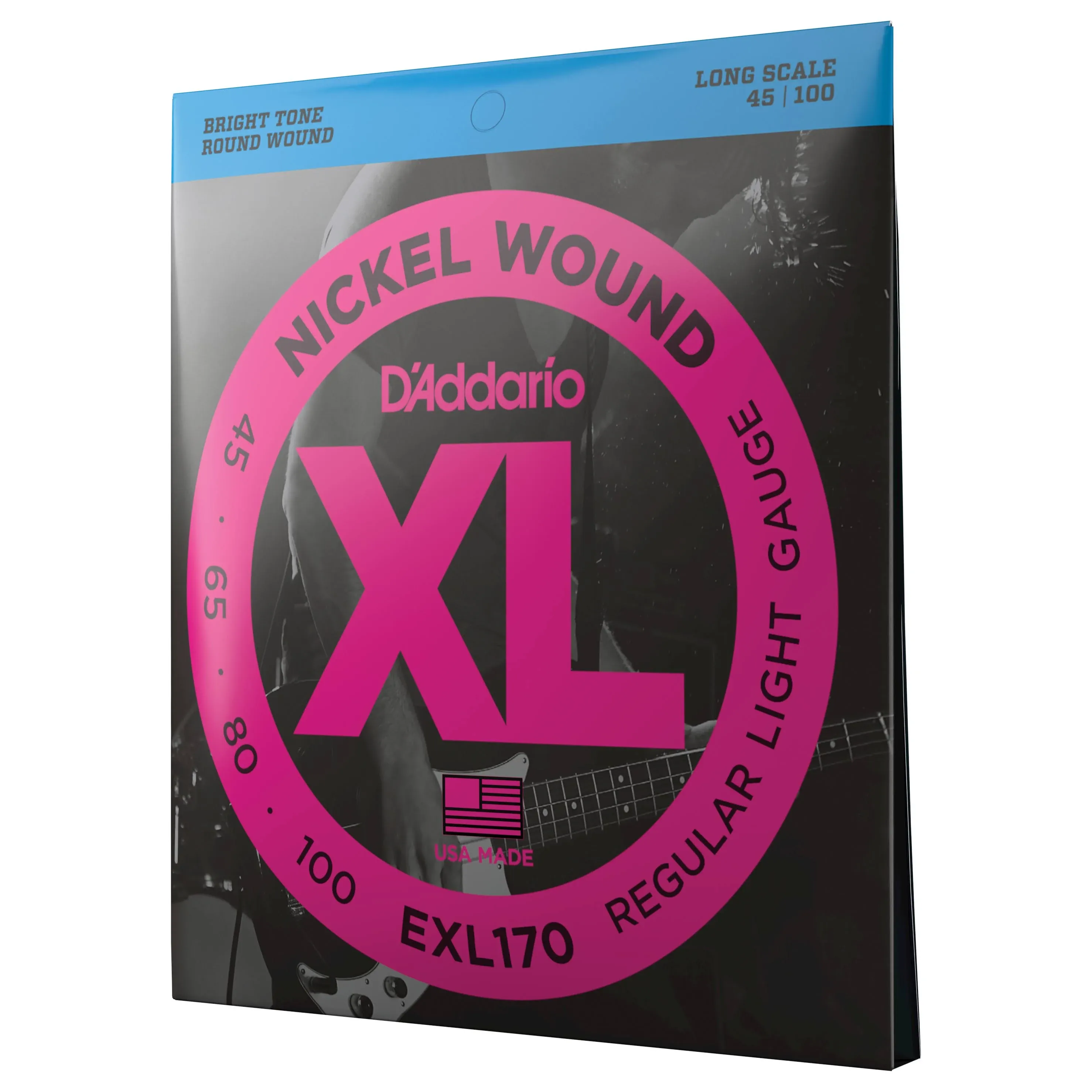 D'Addario EXL170 Regular Light Long Scale 45-100 4-String Bass