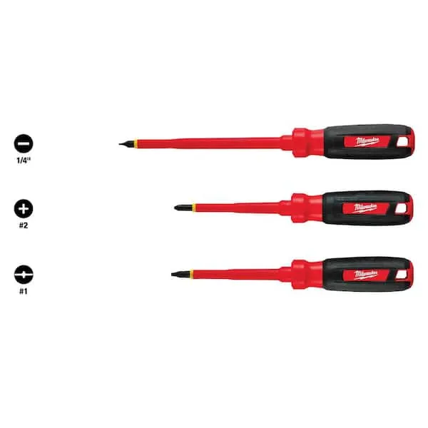 Milwaukee 48-22-2202 3-Piece 1000V Insulated Screwdriver Set