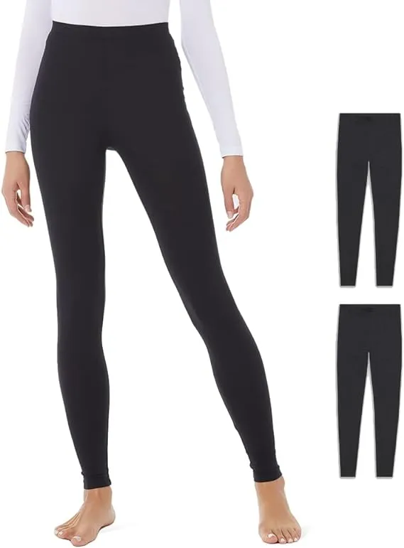 32 Degrees Women's 2 Pack Performance Ultra Light Thermal Baselayer Legging Pant