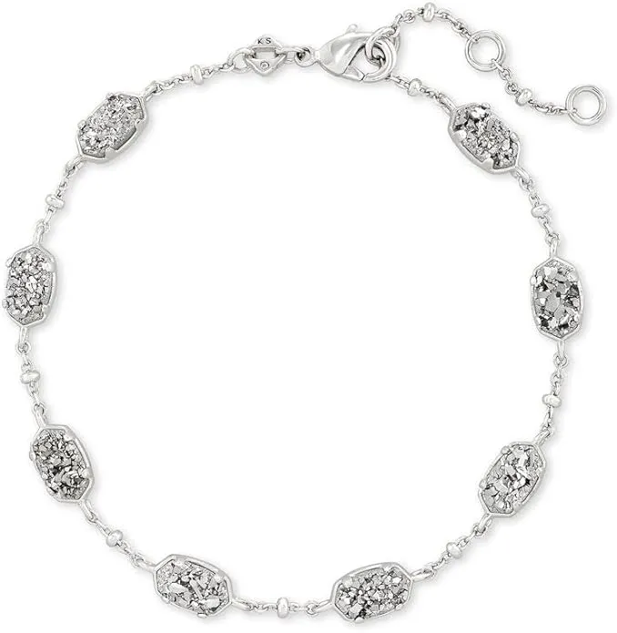 Kendra Scott Emilie Chain Bracelet in Platinum Drusy