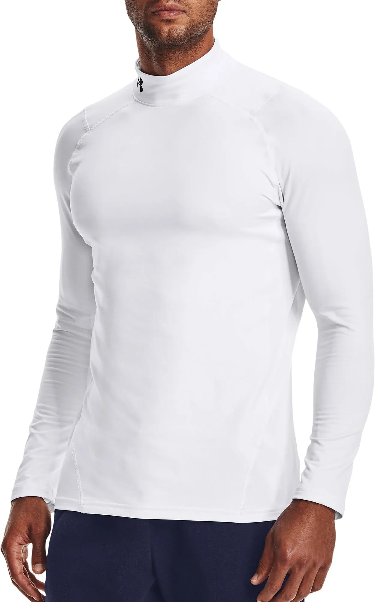 Under Armour Men's ColdGear Fitted Mock - White/Black