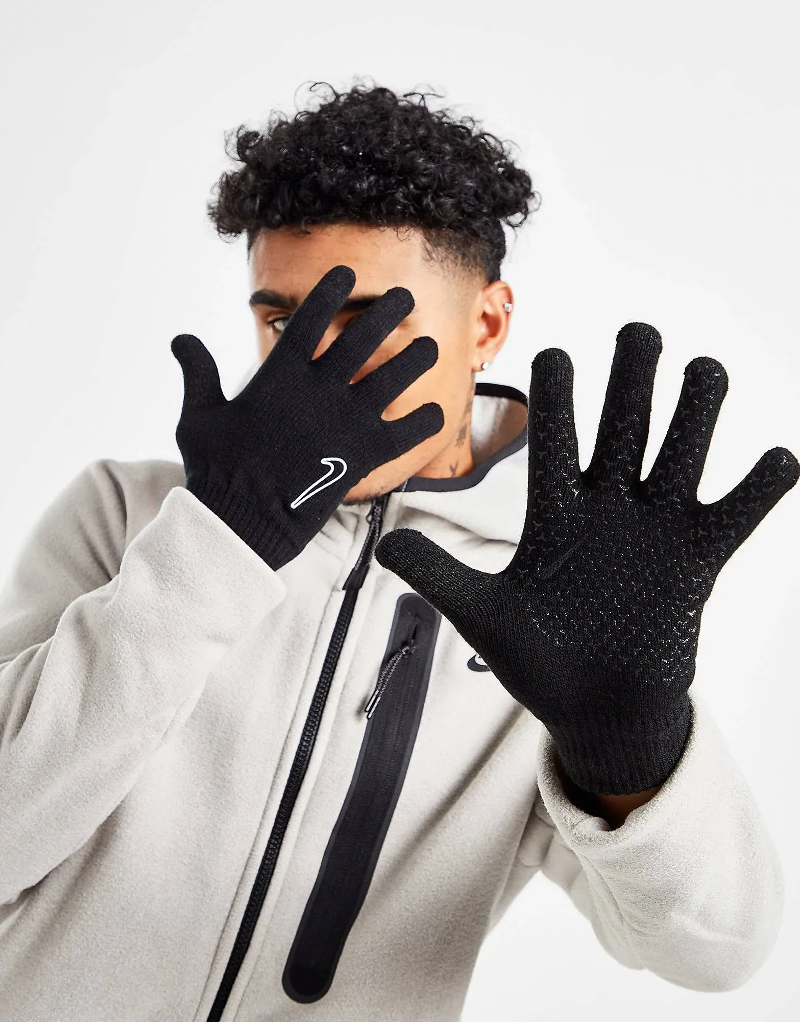 Nike Knitted Tech and Grip 2.0 Gloves Black - S-M