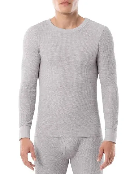 Fruit of The loom Men's Waffle Baselayer Crew Neck Thermal Top