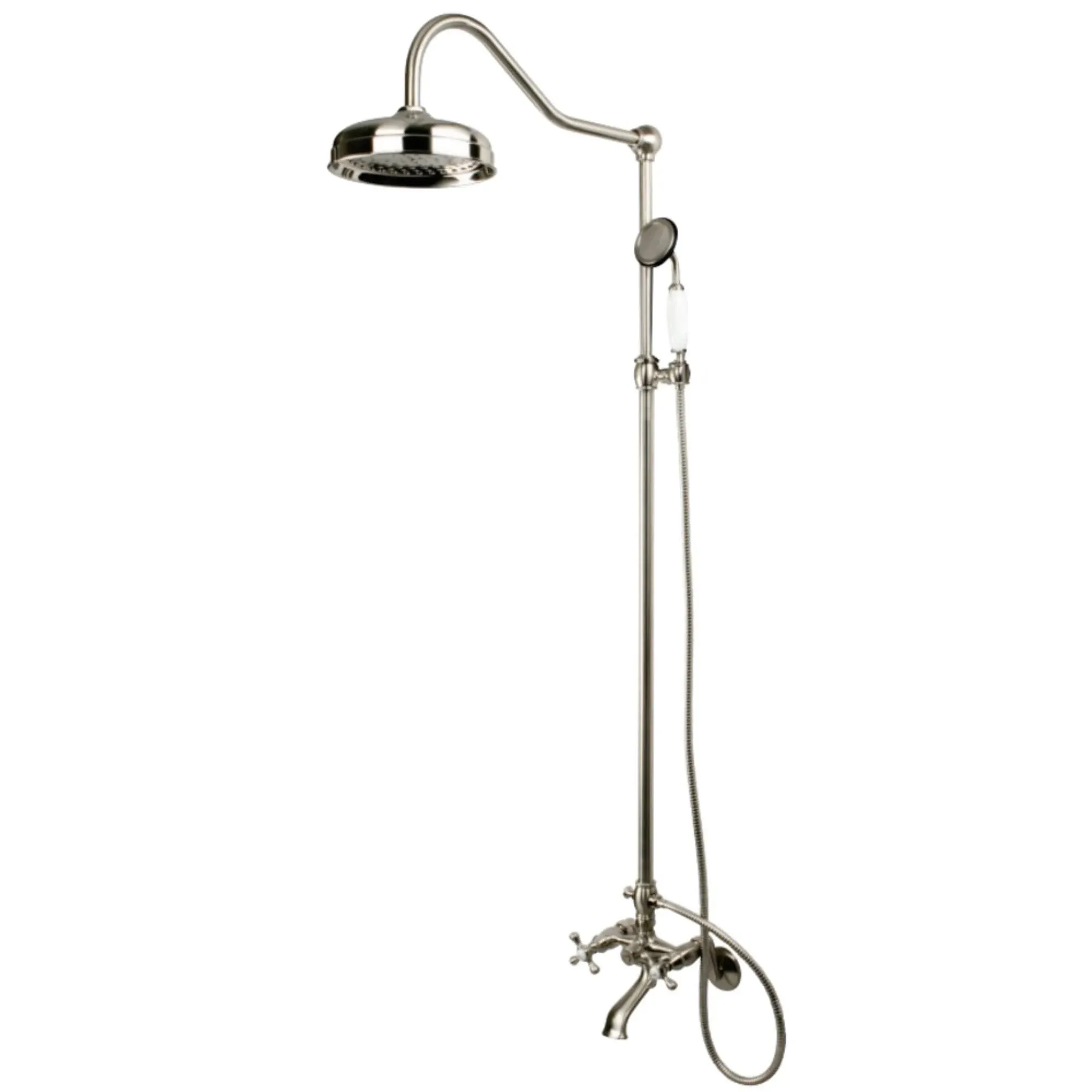 Kingston Brass CCK2668 Vintage/Aqua Eden Shower Combination, Brushed Nickel 33.63 x 18.38 x 8