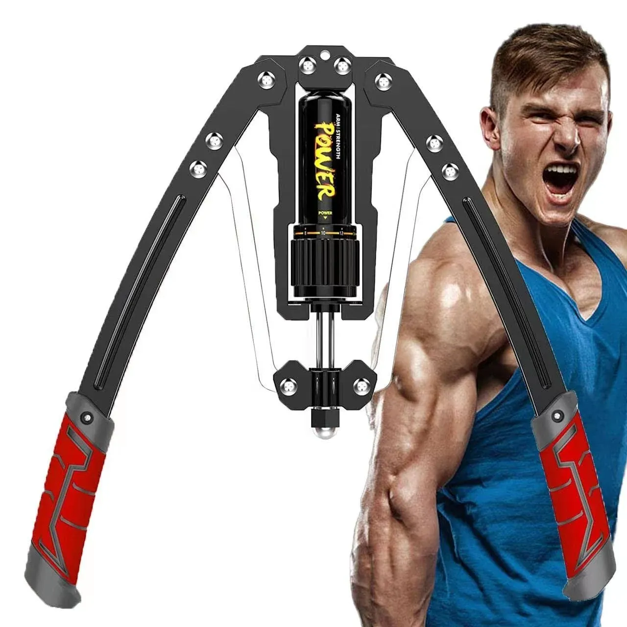 East Mount Twister Arm Exerciser - Adjustable 22-440lbs Hydraulic Power, Home Chest Expander, Shoulder Muscle Training Fitness Equipment, Arm