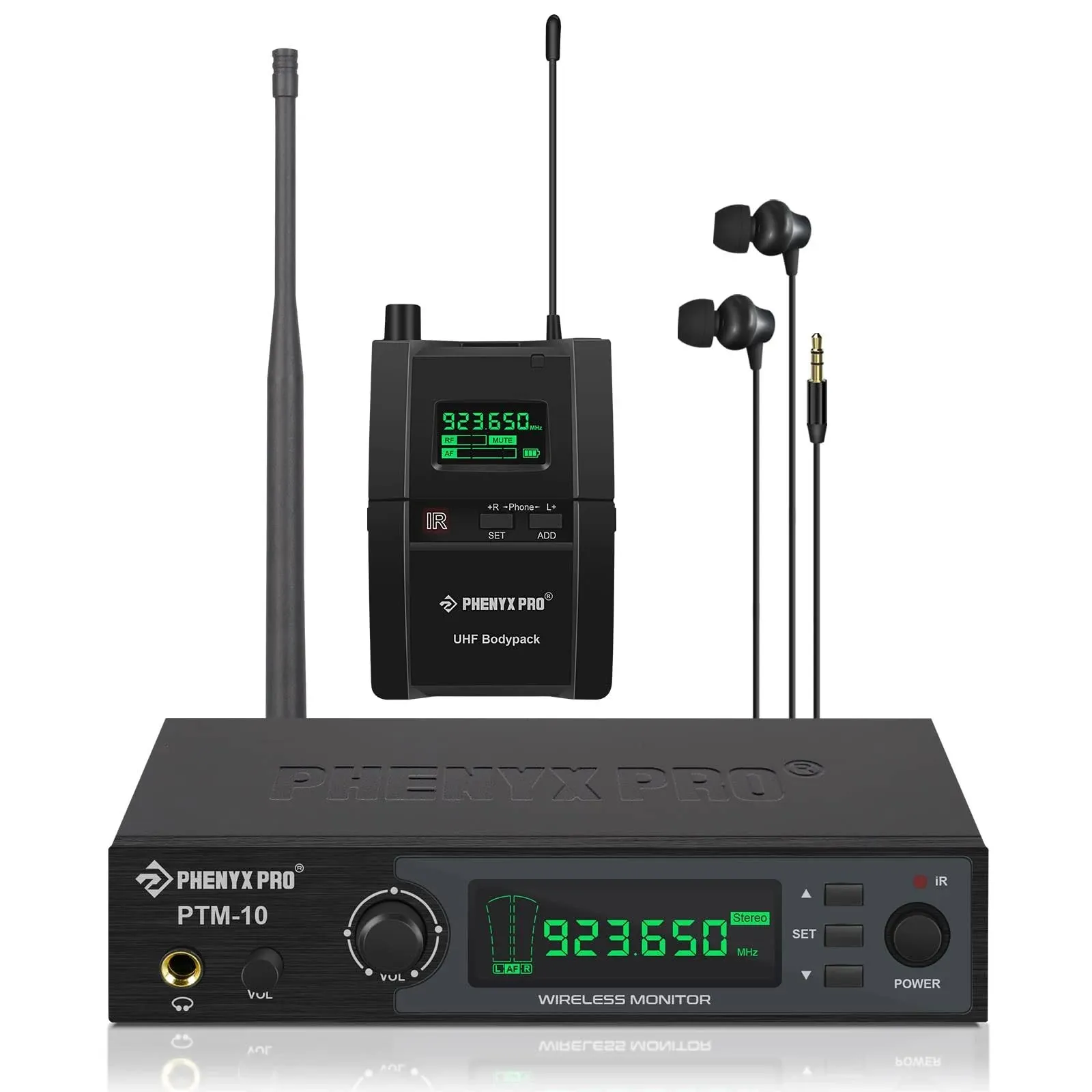 Uhf Stereo Wireless In Ear Monitor System, Wireless Iem, 900Mhz Band Selectable 