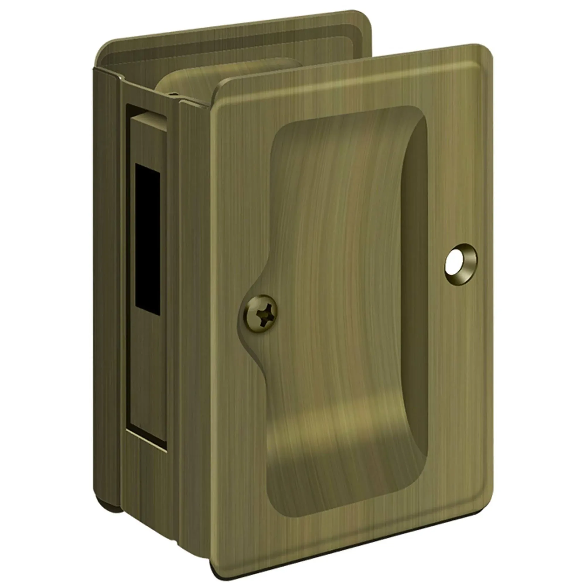 Deltana SDAR325U5 Solid Brass Heavy Duty Pocket Door Lock Reciever