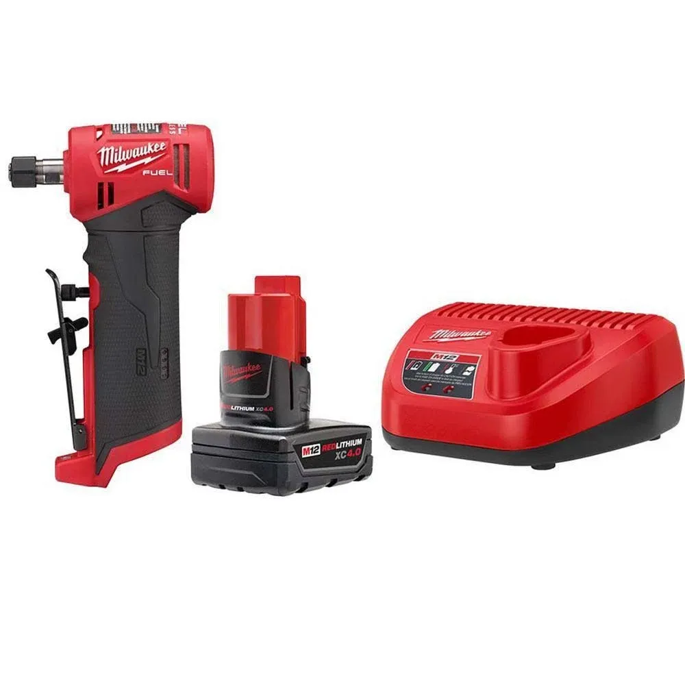 Milwaukee 2485-22 M12 Fuel Right Angle Die Grinder Kit