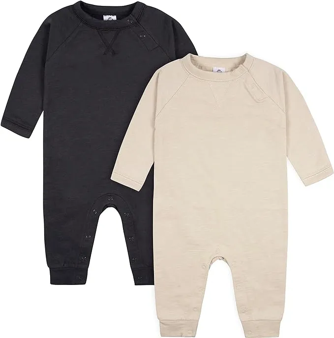 Gerber Baby Boys' 2-Pack Long Leg Romper