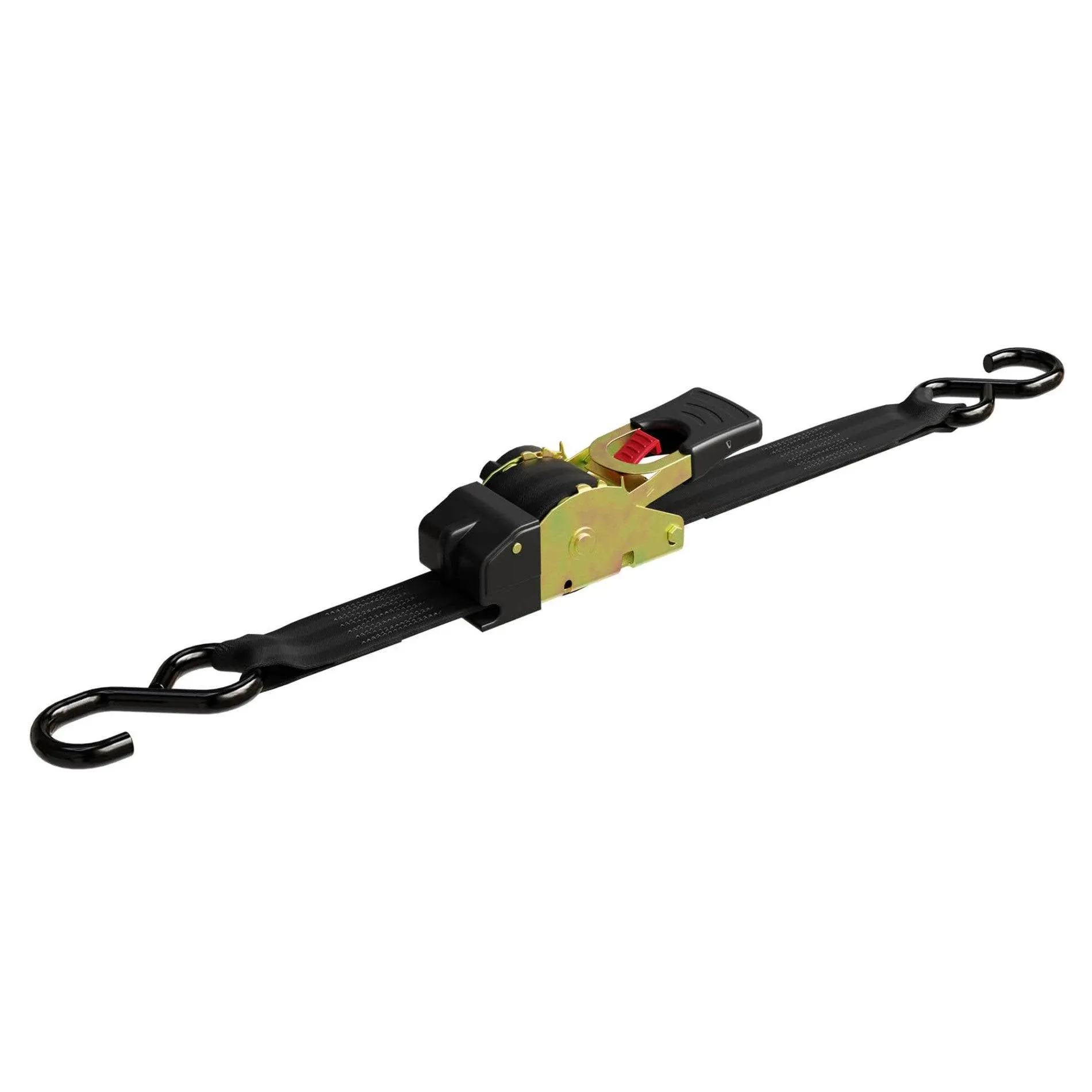 2 Auto Retract Ratchet Straps | 1 X 10 Retractable SELF-CONTAINED Compact