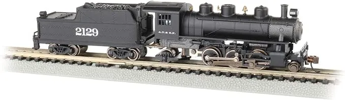 Prairie 2-6-2 Steam Locomotive &amp; Tender - ATSF #2129 - N Scale