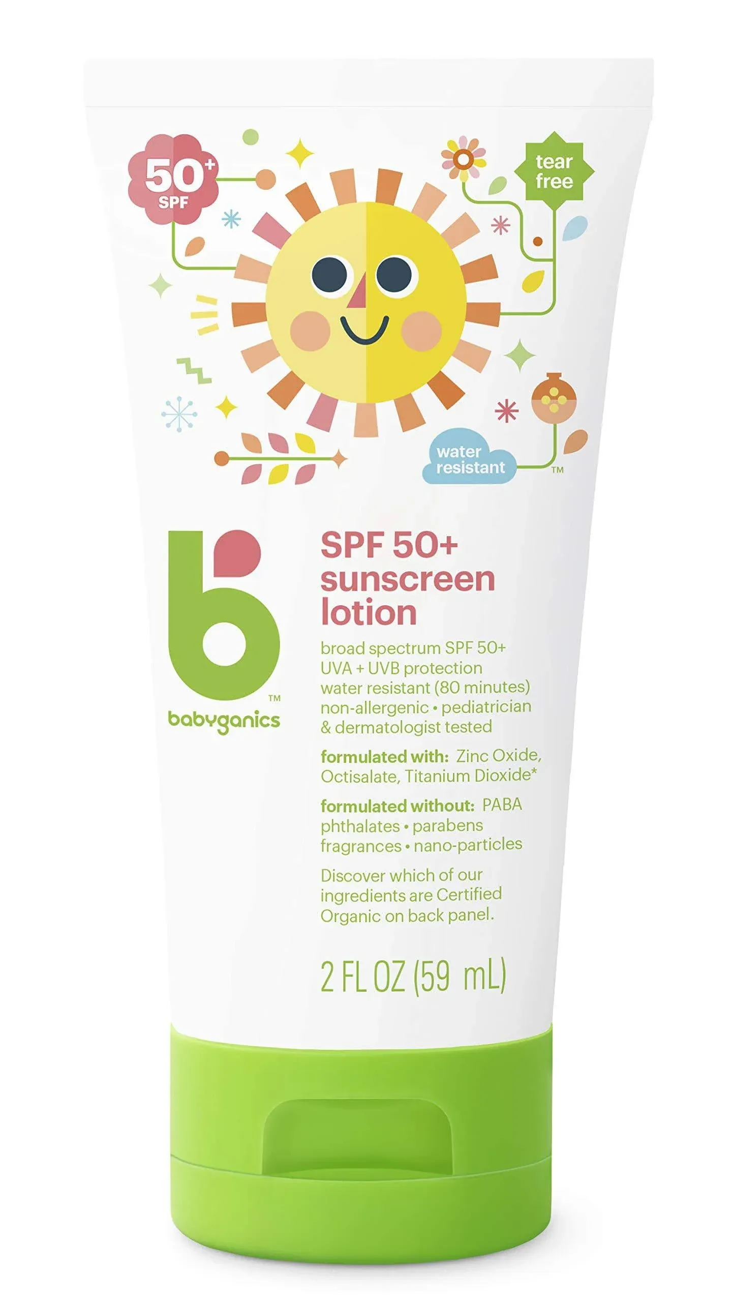 Babyganics spf 50 mineral sunscreen for summer, beach