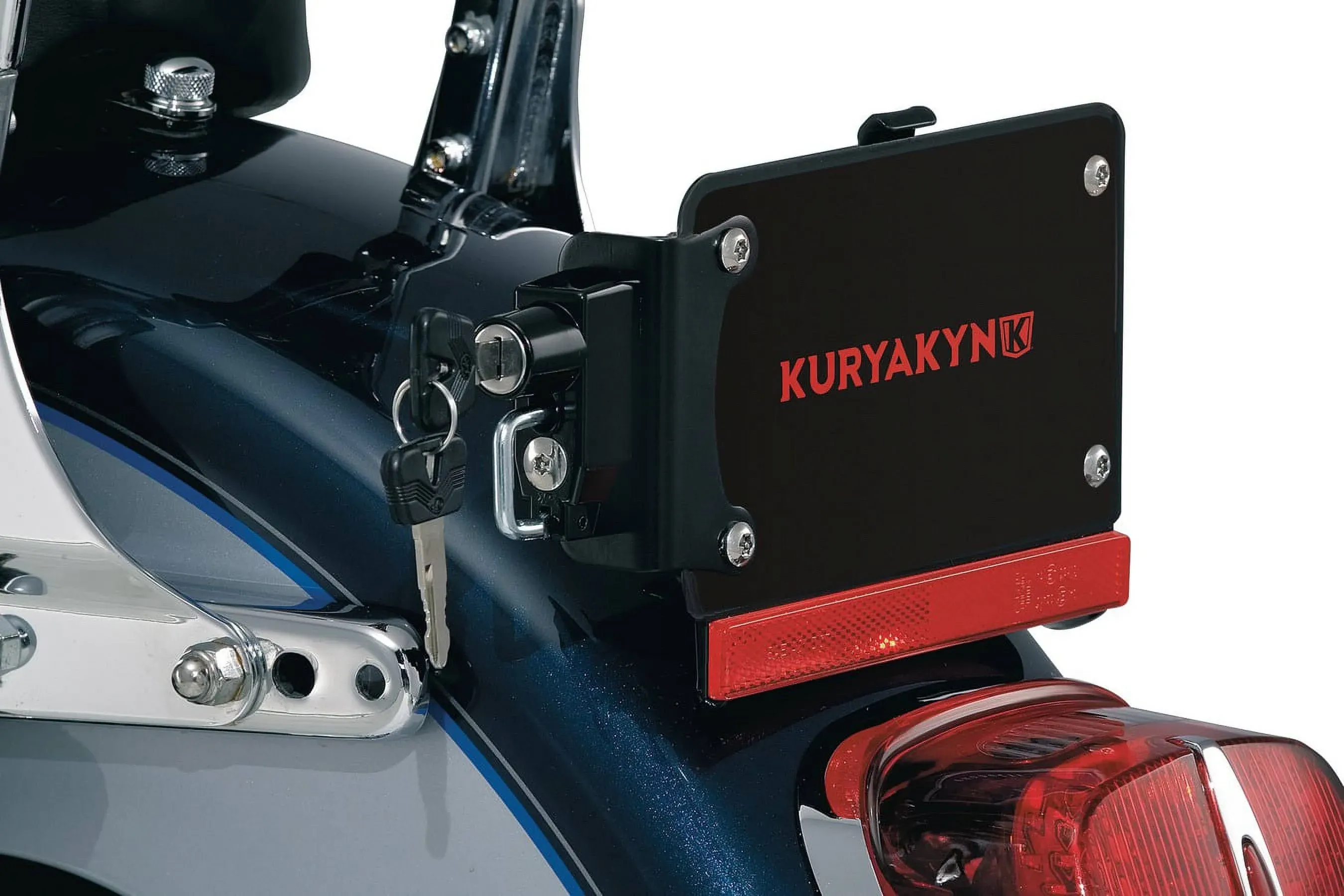 Kuryakyn 4248 License Plate Helmet Lock with Mount,Black