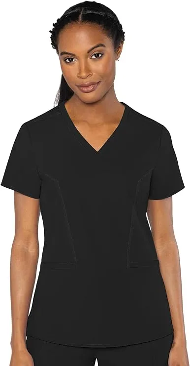 Med Couture Women's Double V-Neck Top Black / M