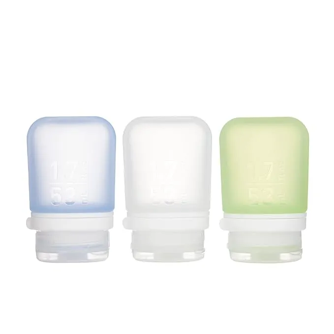 Humangear GoToob+ 1.7 oz - 3 Pack (Clear/Green/Blue)