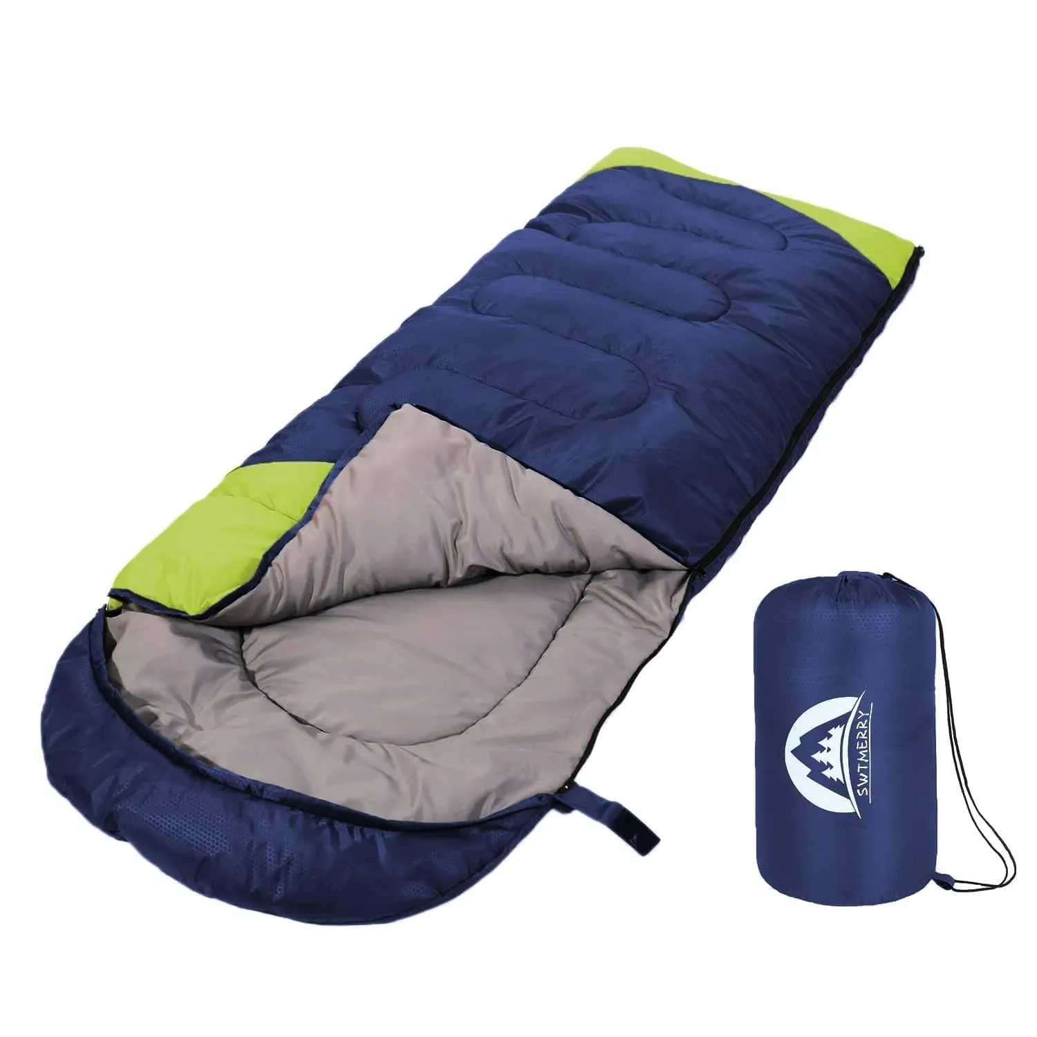 Sleeping Bag 3 Seasons (Summer, Spring, FALL) Warm & Cool Weather - Lightweight,Waterproof Indoor & Outdoor Use for Kids, Teens & Adults for Camping