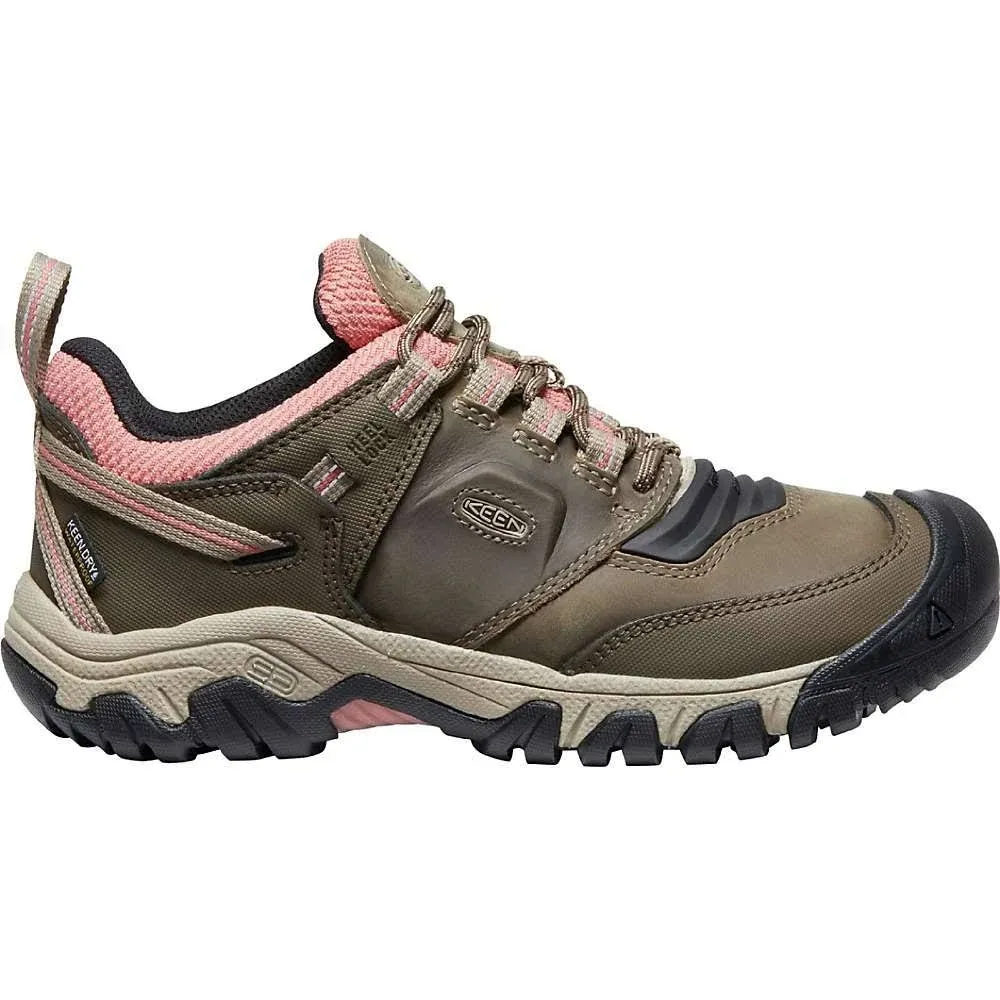 Keen Women's Ridge Flex Waterproof Shoe - 10 - Timberwolf / Brick Dust