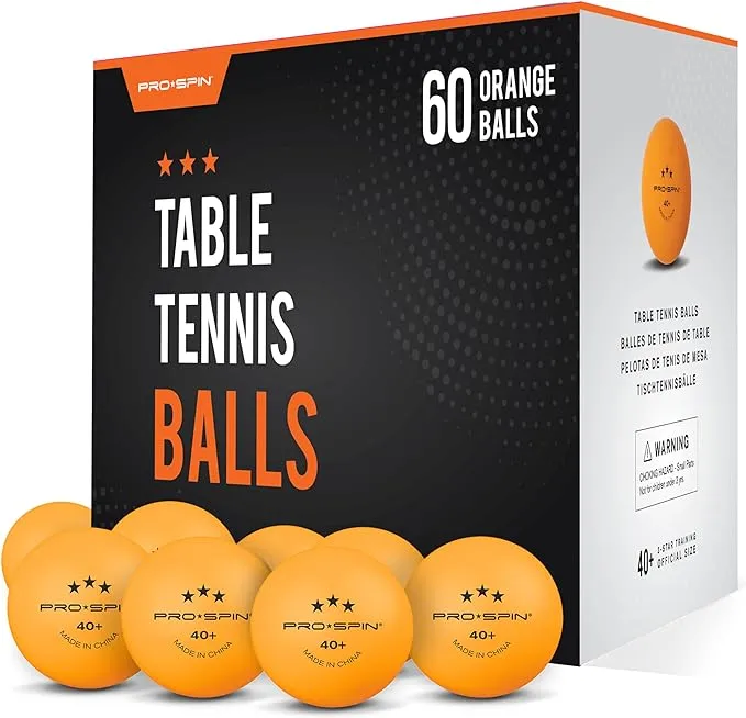 Orange Ping Pong Balls 3-Star Training Balls