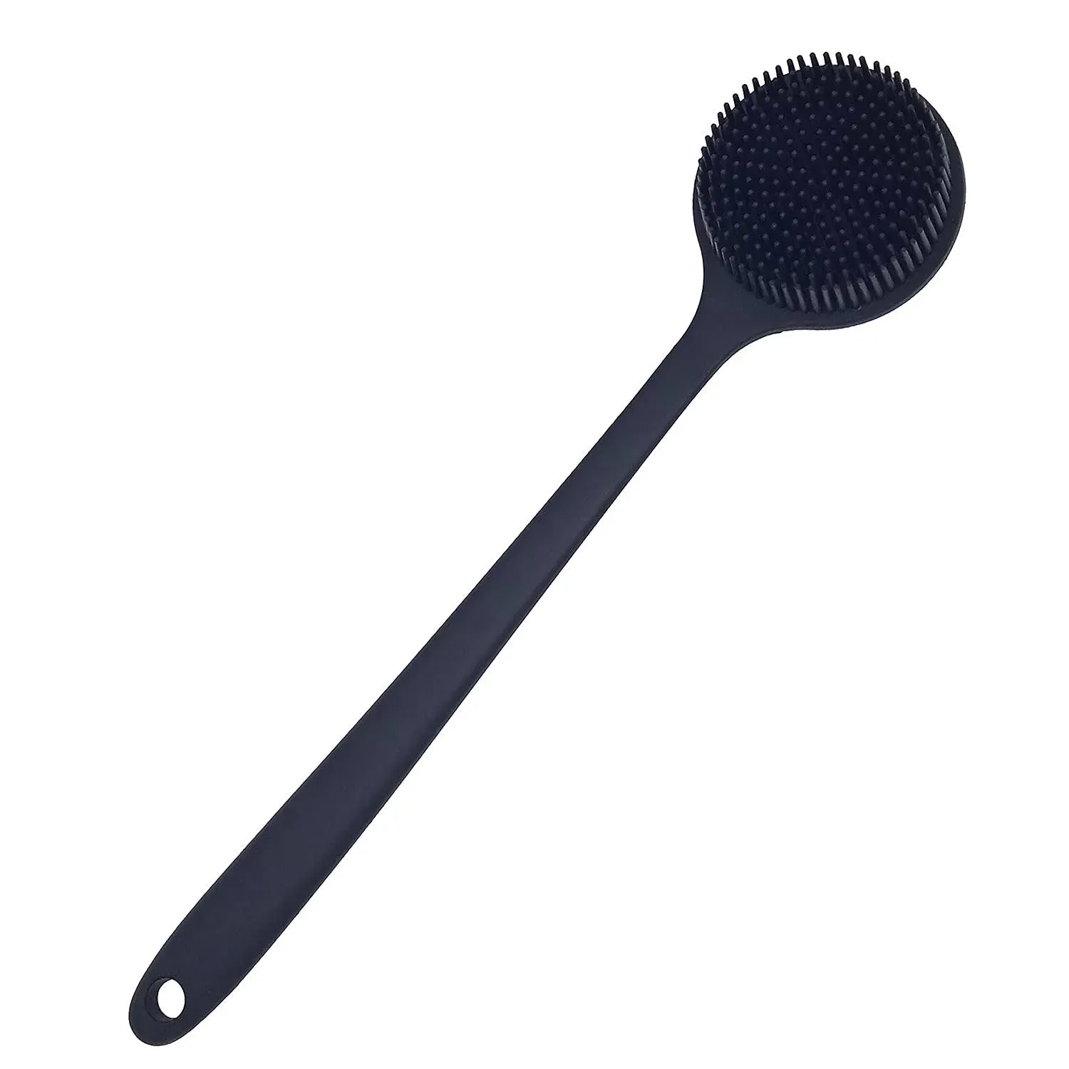 DNC Back Scrubber for Shower Soft Silicone Bath Body Brush with Long Handle