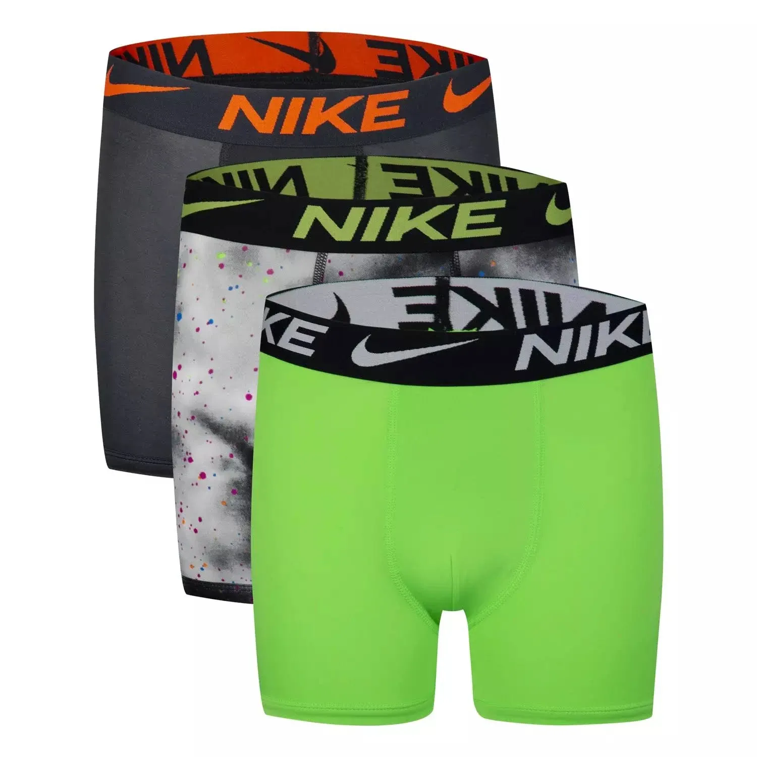 Nike Boys 8-20 Printed 3-Pack Boxer Briefs, Large