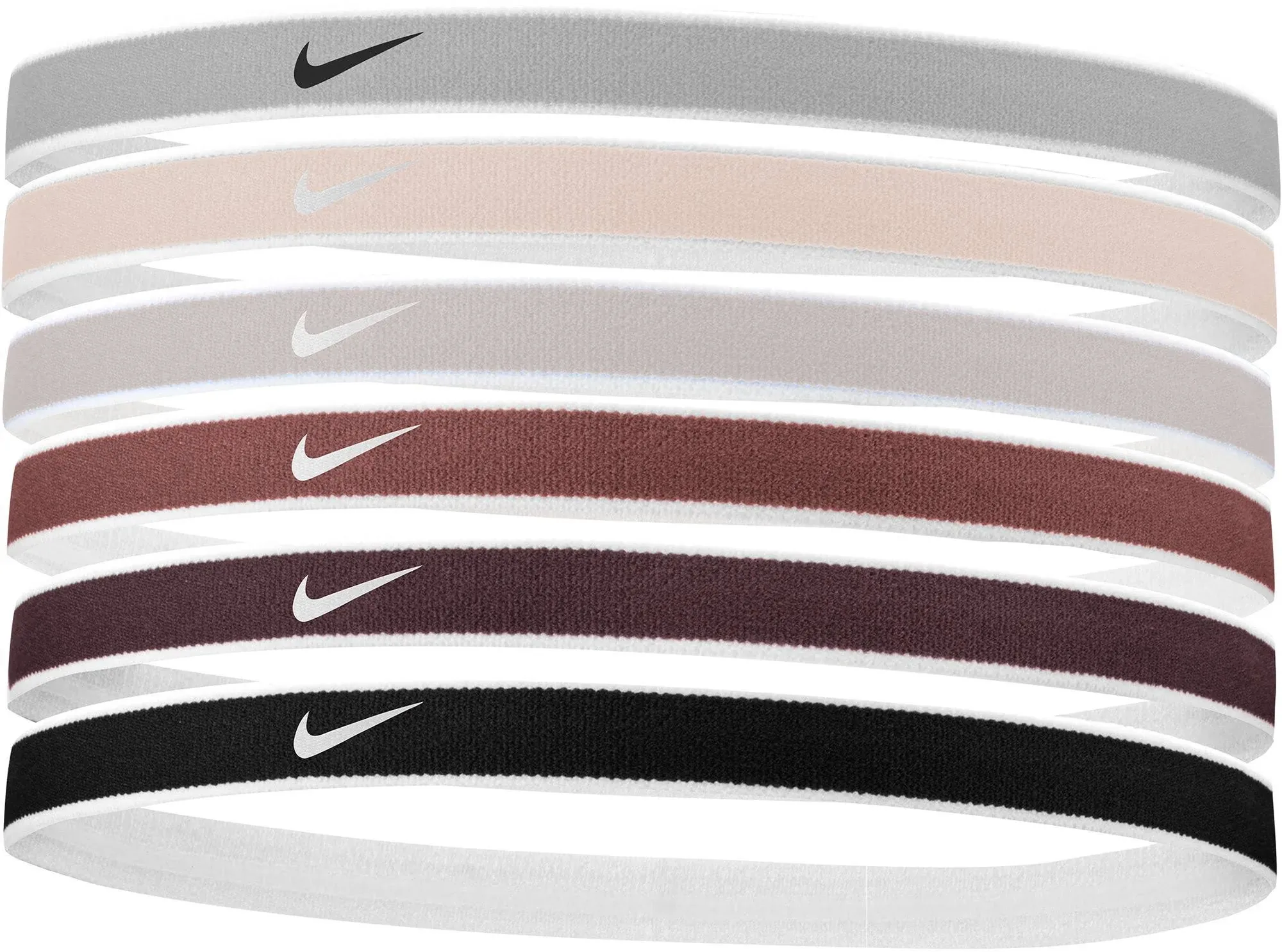 Nike Tipped Swoosh Sport Headbands (6-pack)