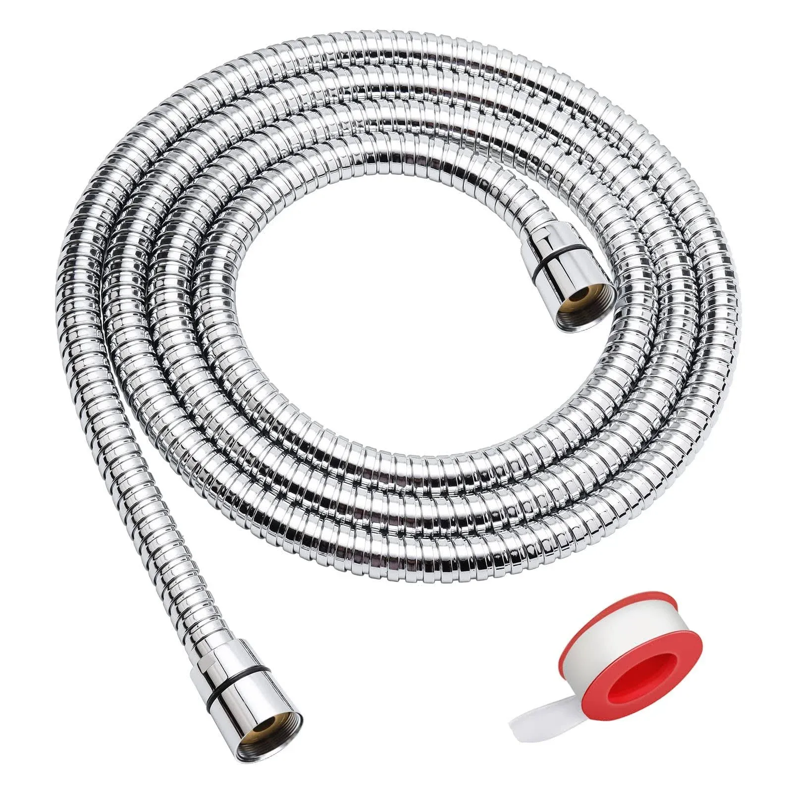 Blissland Shower Hose, 79 Inches Extra Long Chrome Handheld Shower Head Hose w/ Brass Insert & Nut Lightweight & Flexible