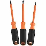 85076INS Insulated Screwdriver Set Features 1000V Electricial Screwdrivers, (3) 