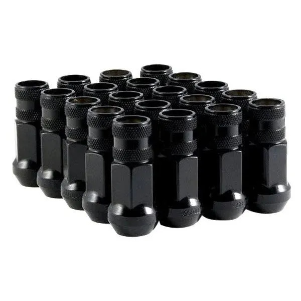 Gorilla Automotive 45048BC-20 Black 14mm x 1.50 Thread Size Forged Steel Chrome Finish Open End Lug Nut, (Pack of 20)