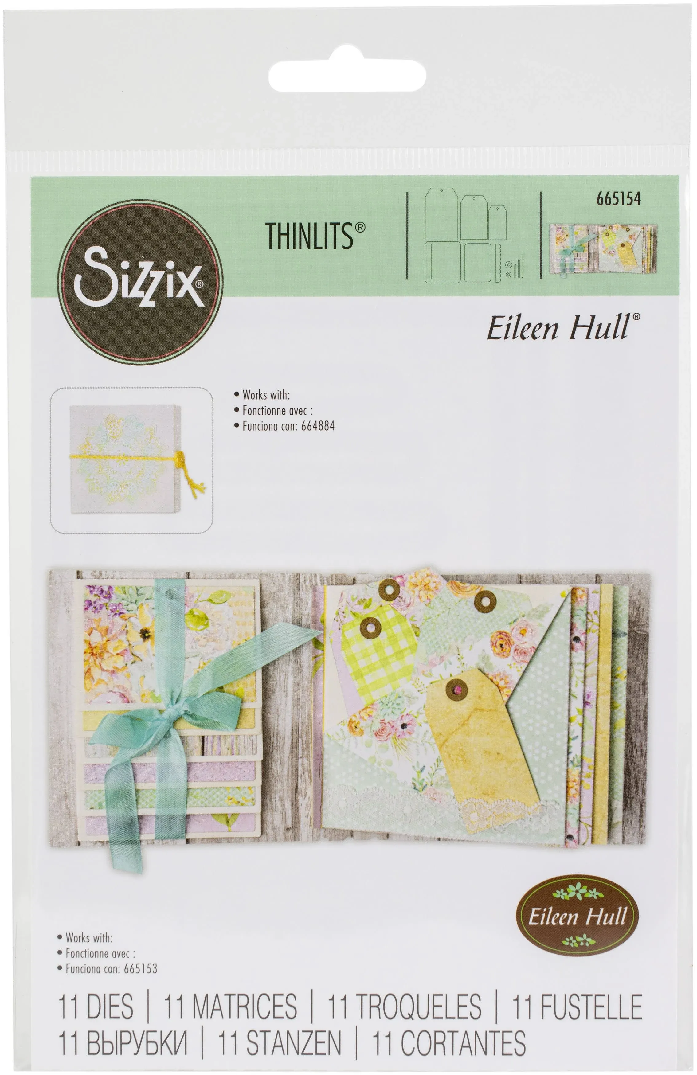 Sizzix - Thinlits Dies - Card Waterfall & Tags by Eileen Hull