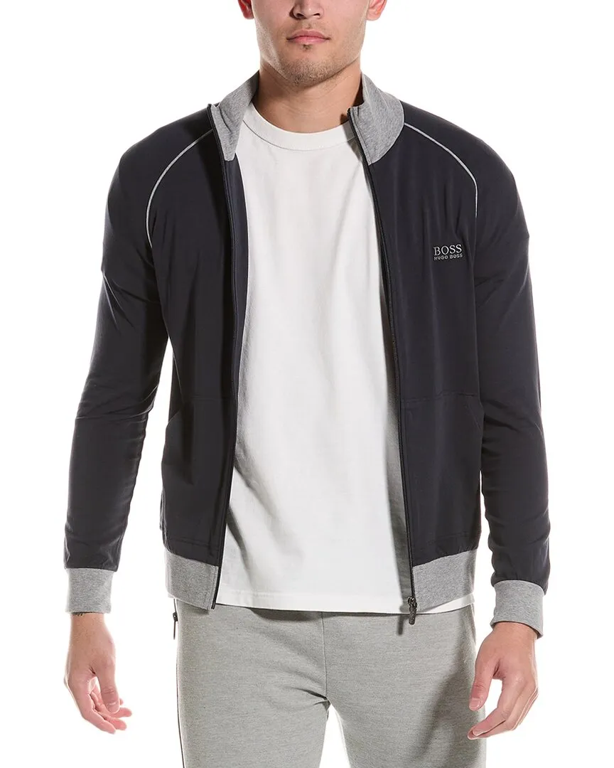 BOSS Men&#039;s Sweat Jacket - Mix &amp; Match Jacket To, Zipper, Loungewear, Stretch Co