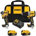 DEWALT DCK2050M2 20V MAX XR Hammer Drill and ATOMIC Impact Driver Combo Kit