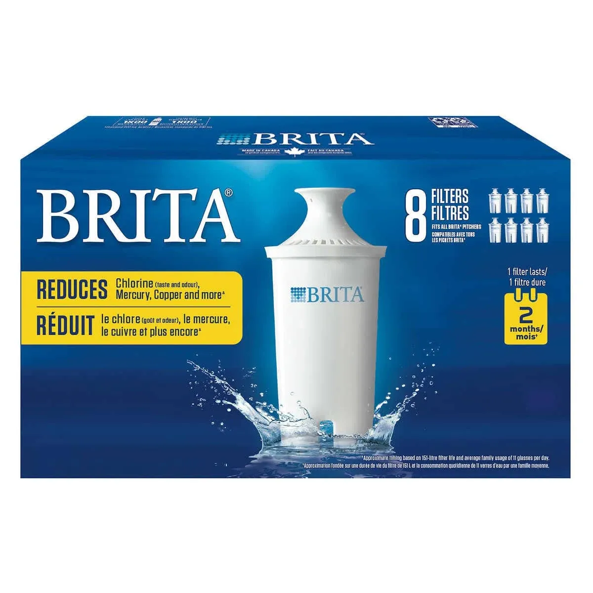 BRITA Replacement Filters Pack of 8