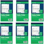 Adams Sales Order Books, 2-Part, Carbonless, White/Canary, 4-3/16 x 7-3/16 50 6